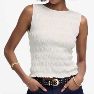 Madewell Smocked Tank Top